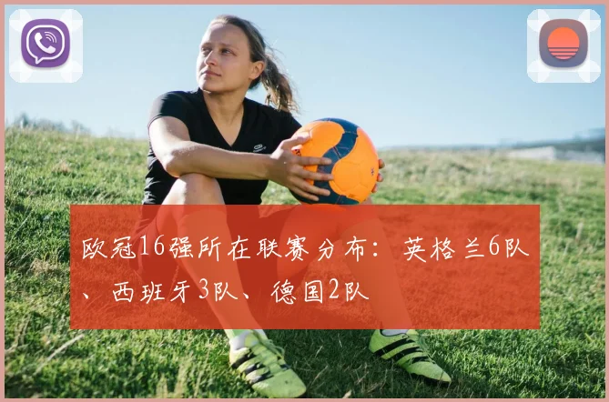 欧冠16强所在联赛分布：英格兰6队、西班牙3队、德国2队